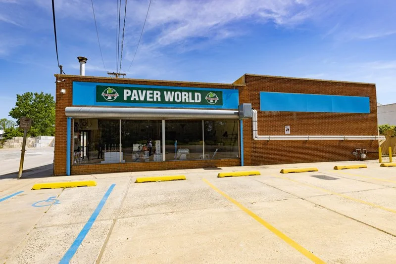 Paver World’s storefront and sign in Freehold, New Jersey