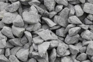 Loose angular Clean Blue Stone aggregate from Paver World’s labeled product photo